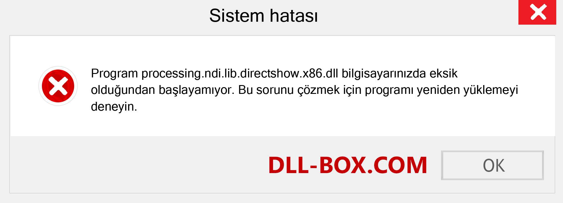 processing.ndi.lib.directshow.x86.dll dosyası eksik mi? Windows 7, 8, 10 için İndirin - Windows'ta processing.ndi.lib.directshow.x86 dll Eksik Hatasını Düzeltin, fotoğraflar, resimler